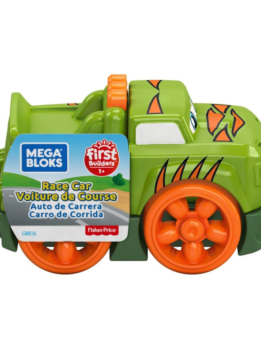 Mega blocos - montagem de veículos de primeiros pilotos com 3 blocos - Mattel