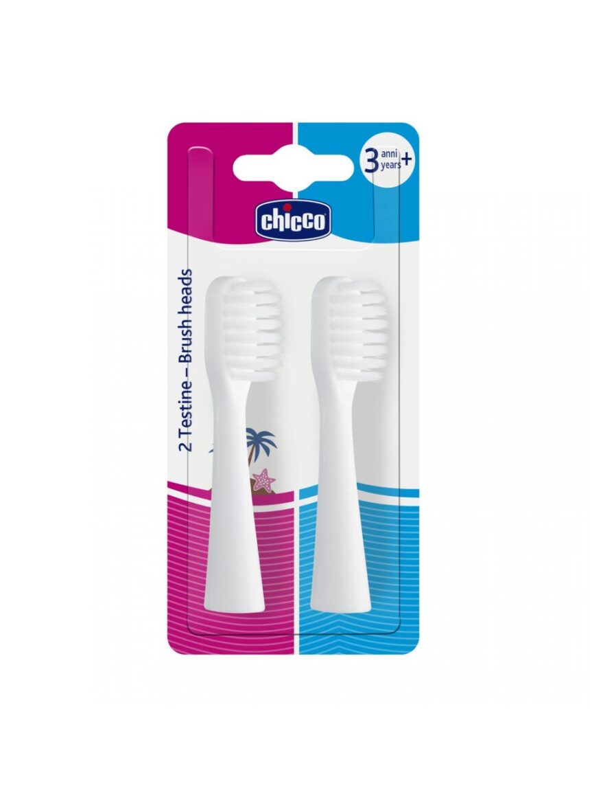 Chicco cabeças de escova de dentes elétrica 2 pcs - Chicco