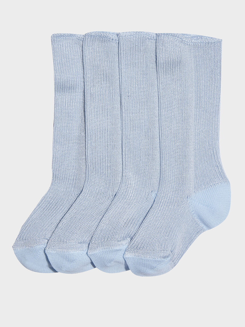 Pack de 2 pares de meias de algodão azul claro primeiros dias - Prénatal