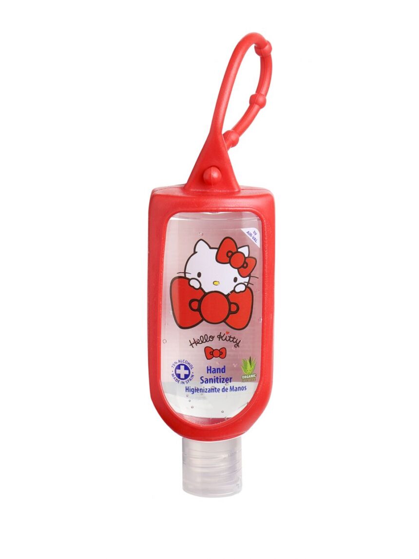Higienizador de mãos infantil hello kitty 60 ml com gancho - Air-Val