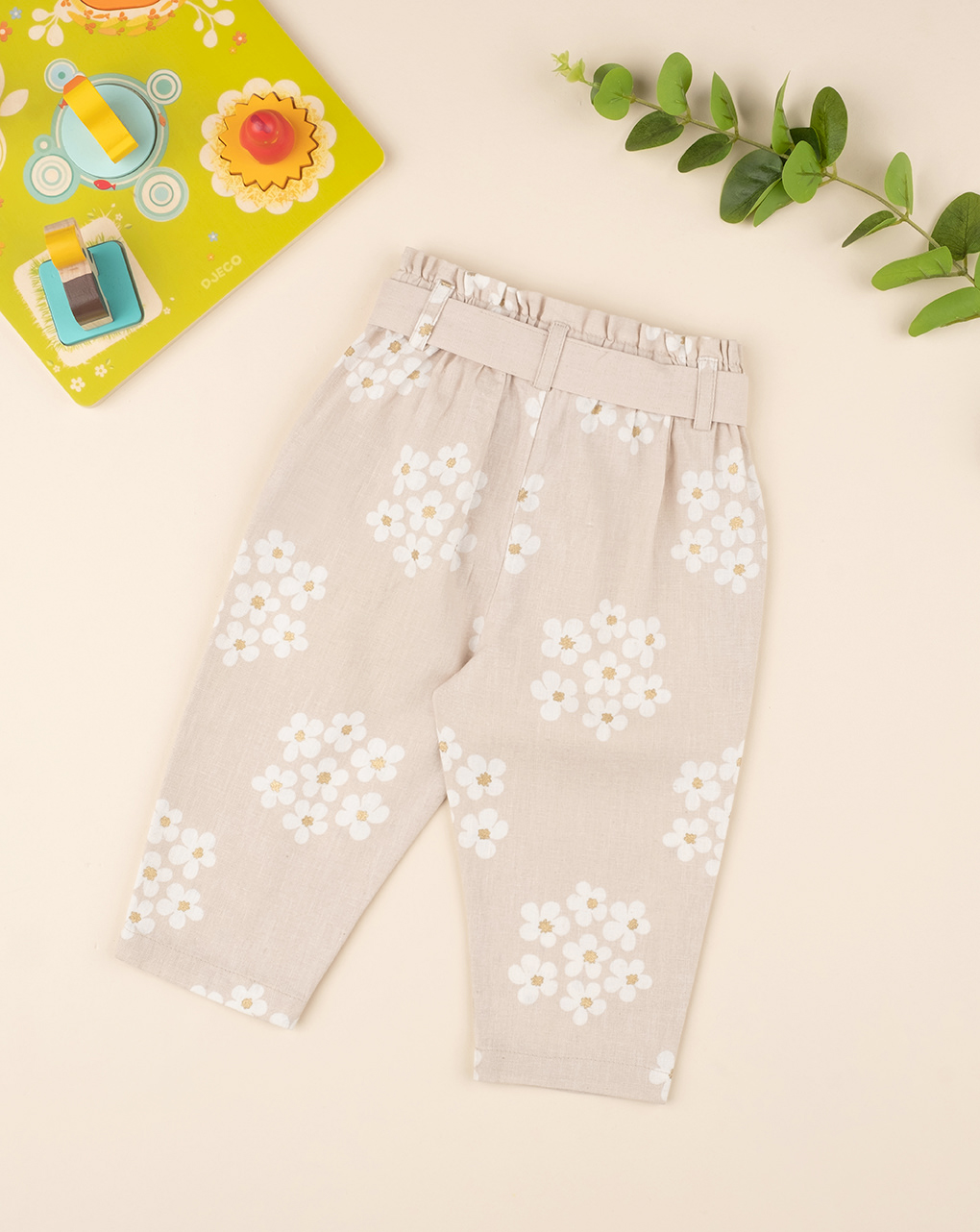 Pantaloni girl lino "flower" - Prénatal