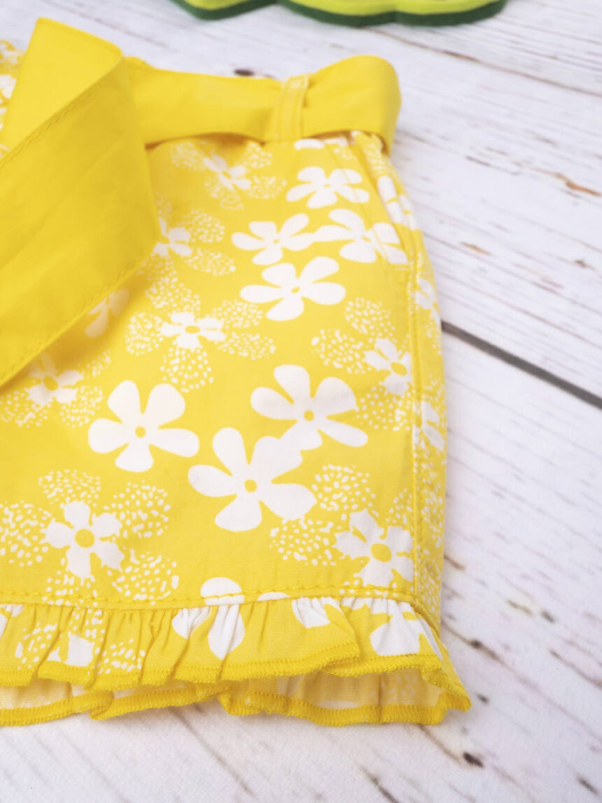 Shorts girl "flower" yellow - Prénatal