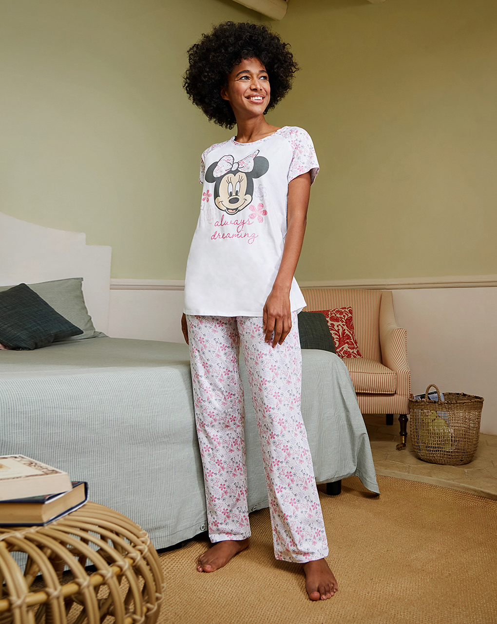 Pijama de algodão para enfermagem minnie - Prénatal