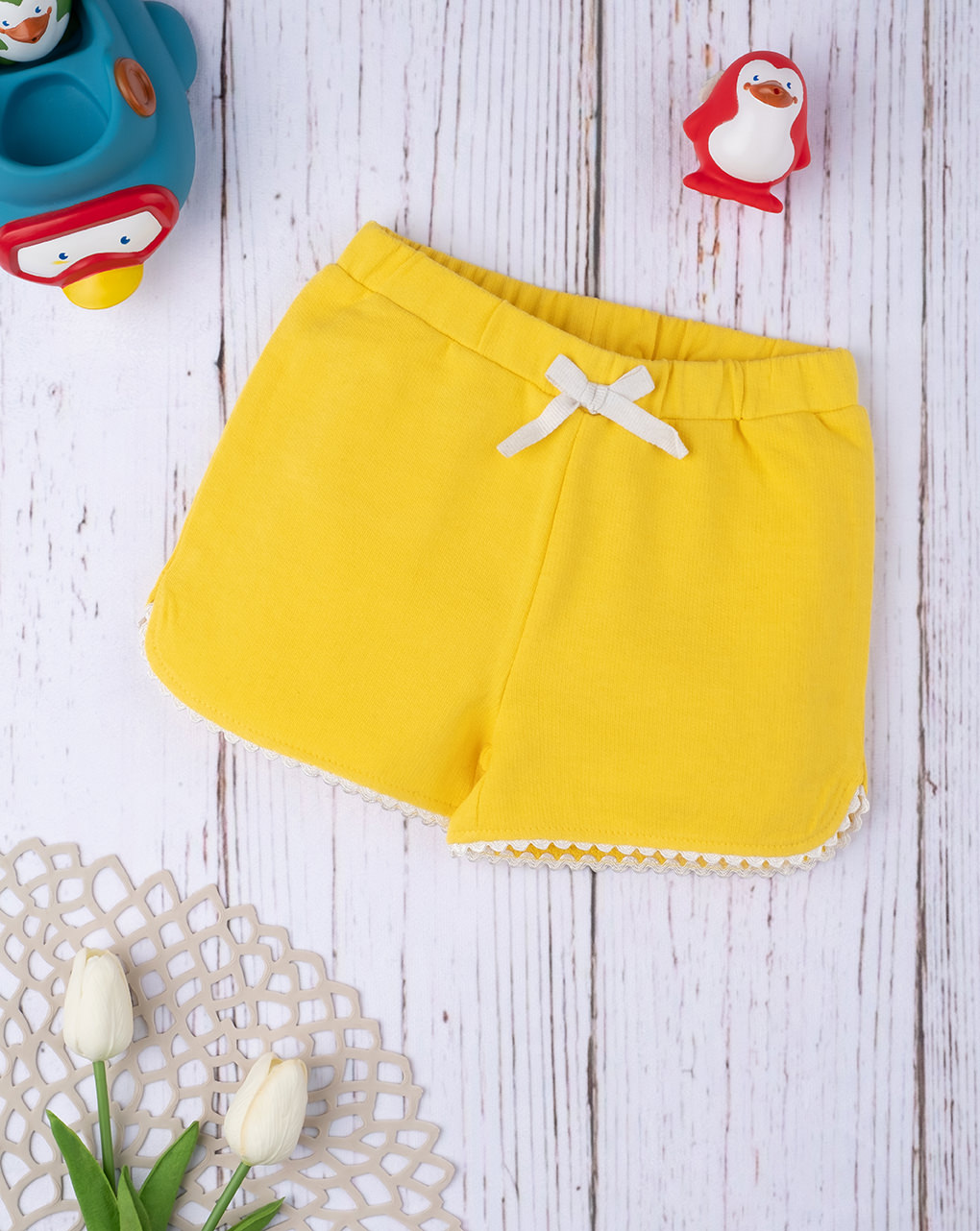 Shorts menina amarela - Prénatal