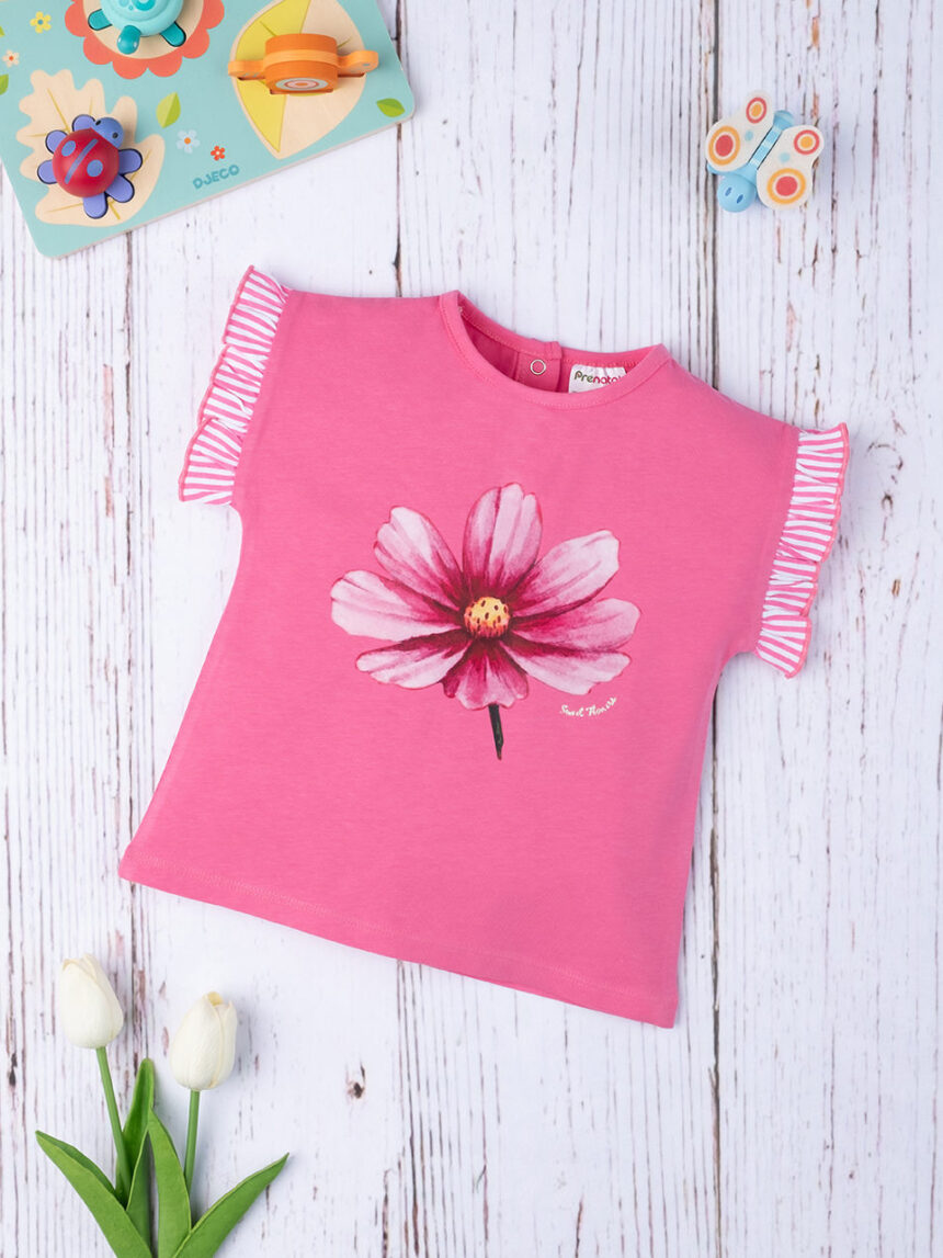 T-shirt girl "flower" rosa - Prénatal