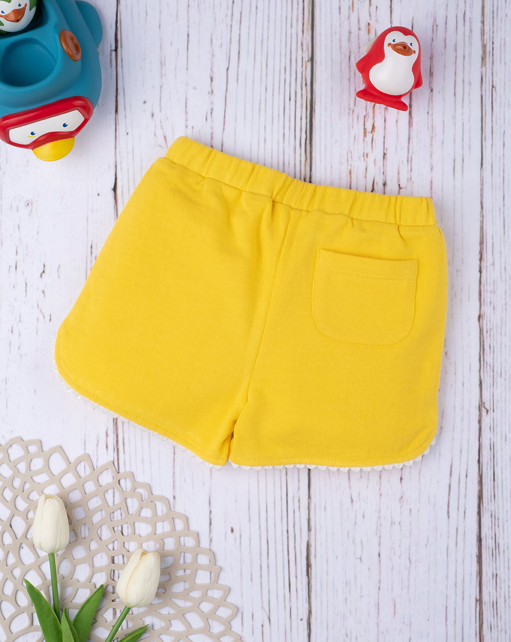 Shorts menina amarela - Prénatal