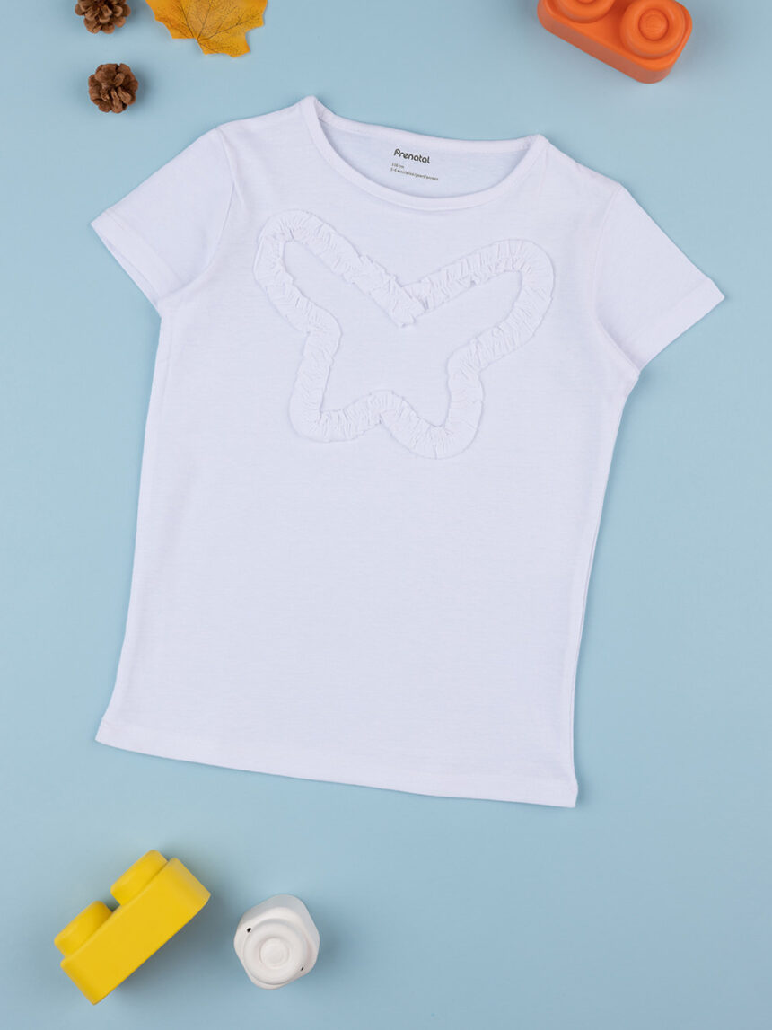 T-shirt "farfalla" menina branca - Prénatal