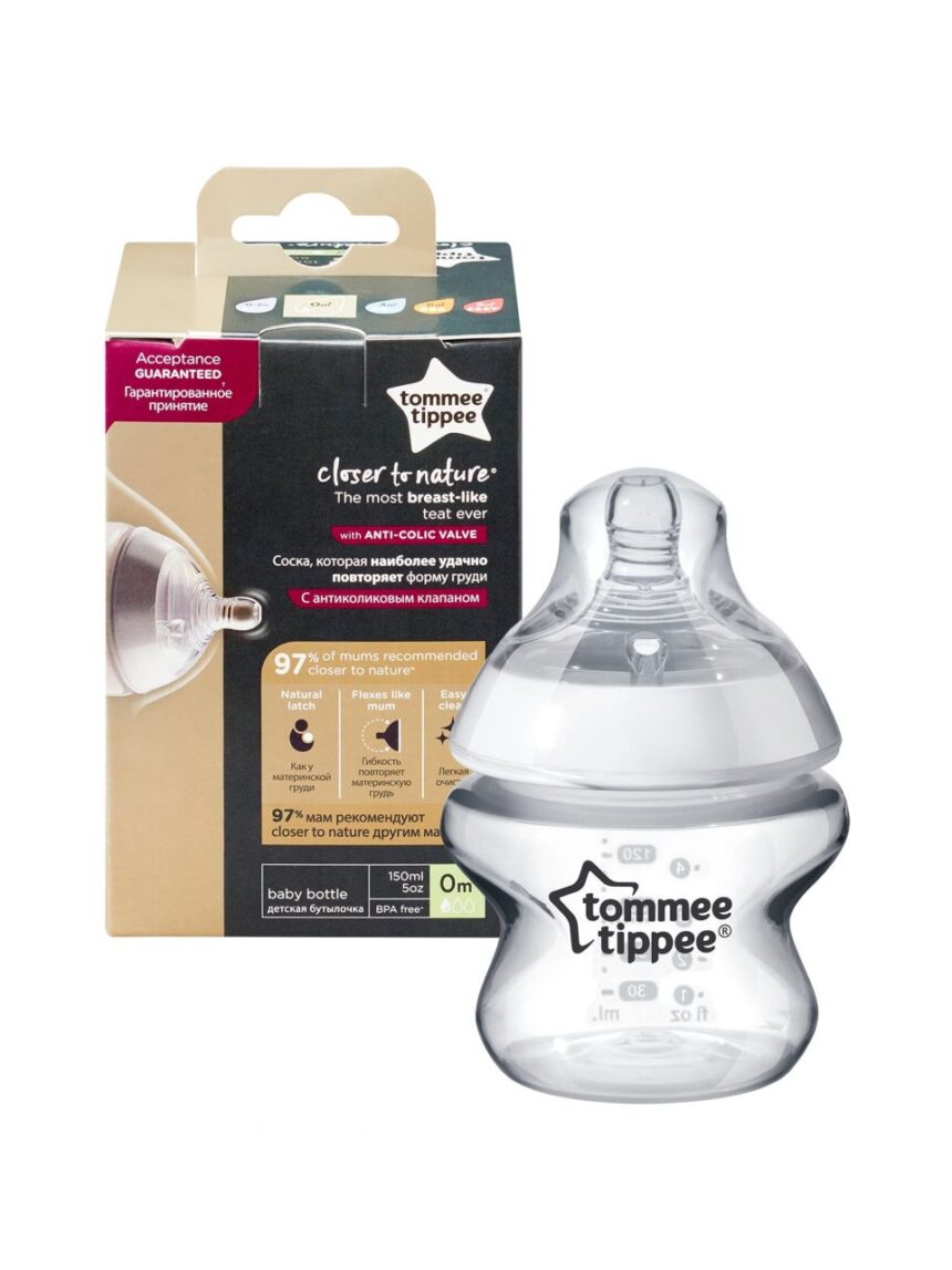 Biberon 150 ml perto do tommee de silicone natural - Tommee Tippee