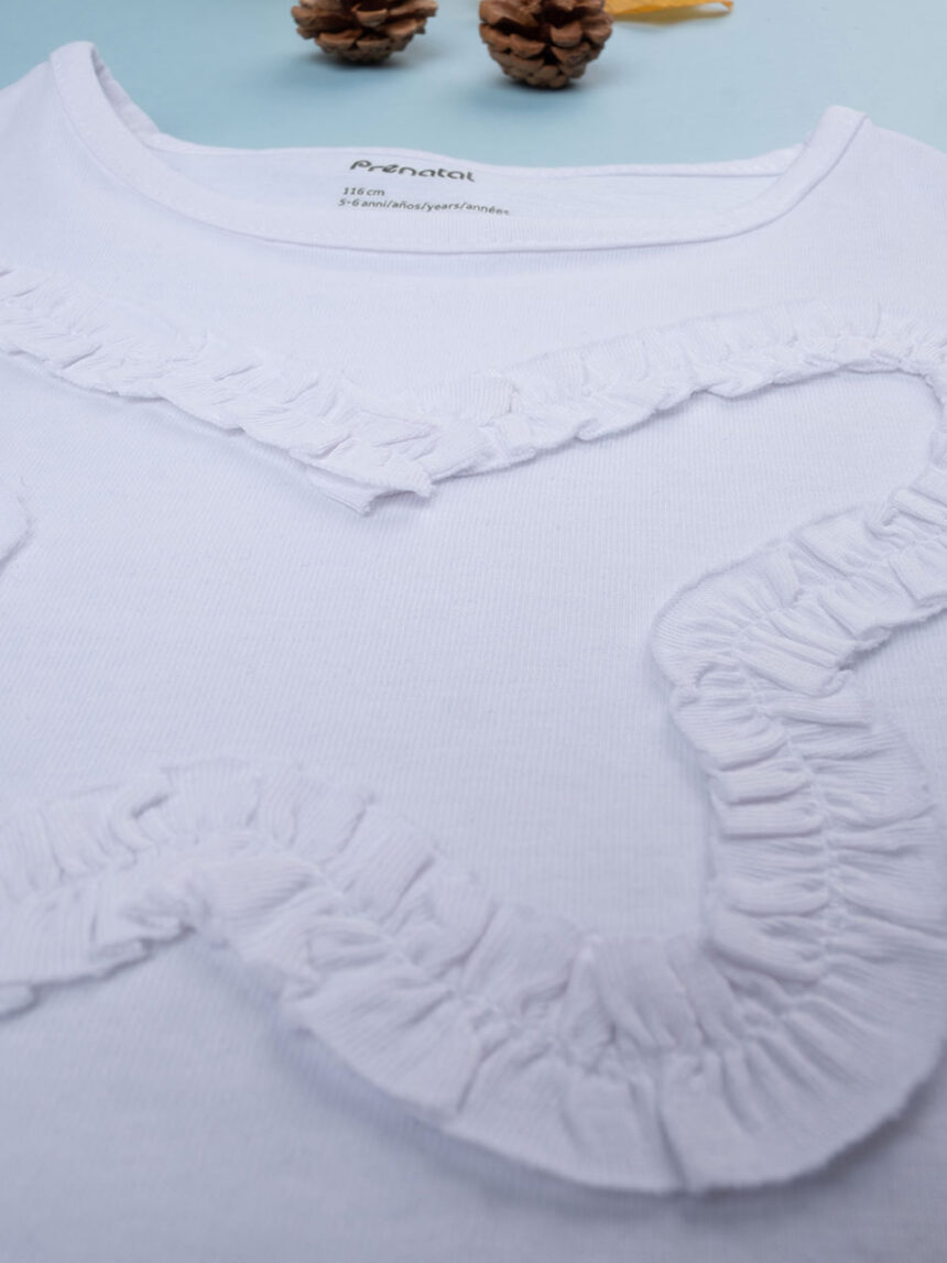 T-shirt "farfalla" menina branca - Prénatal