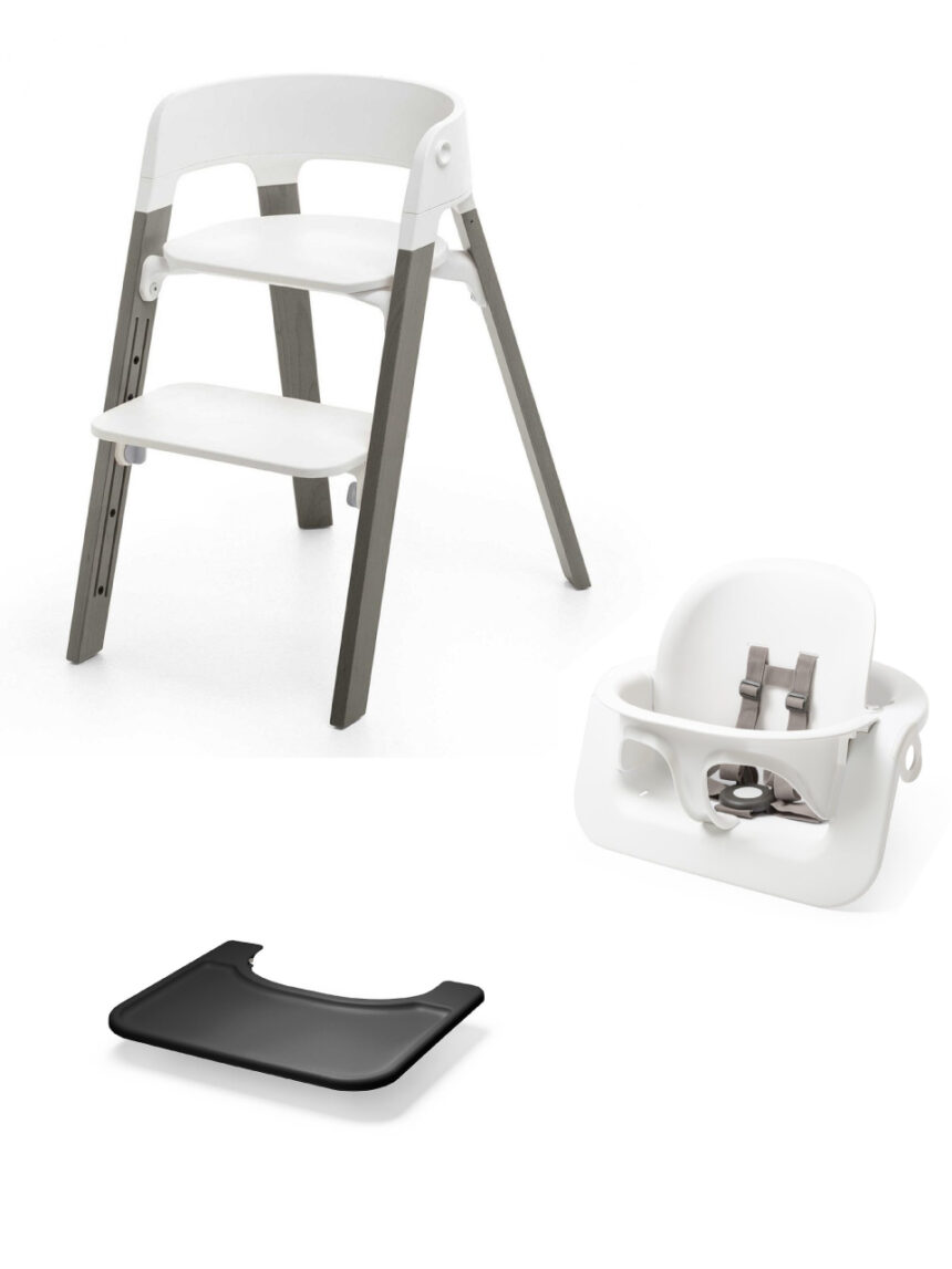 Bundle cadeira stokke steps - hazy grey -