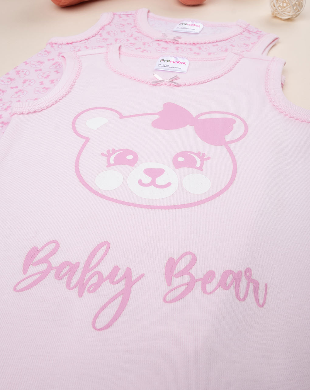Pack 2 body girl "baby bear" - Prénatal
