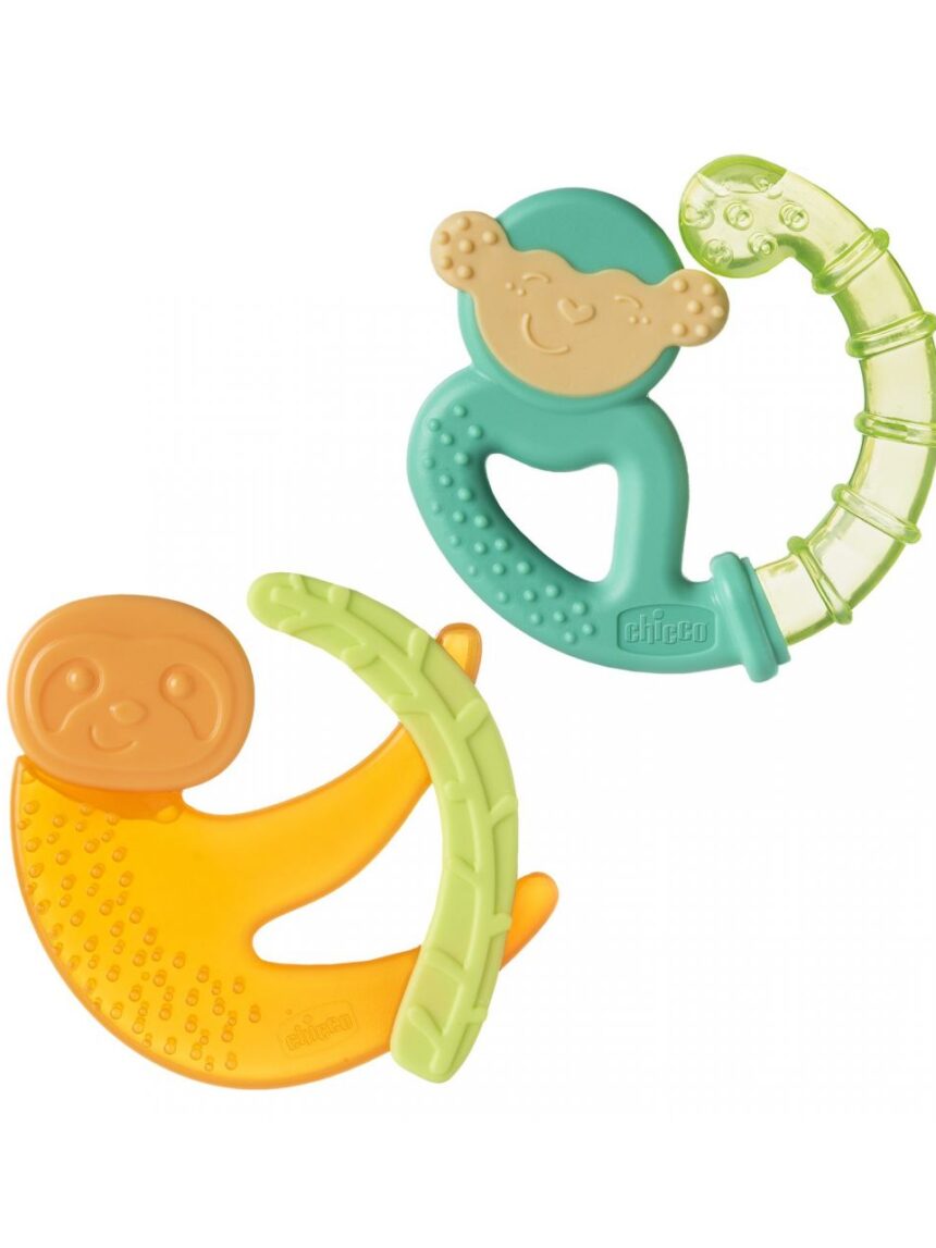Chicco - anel de dentição de macaco fresco / preguiça 4m+ - Chicco