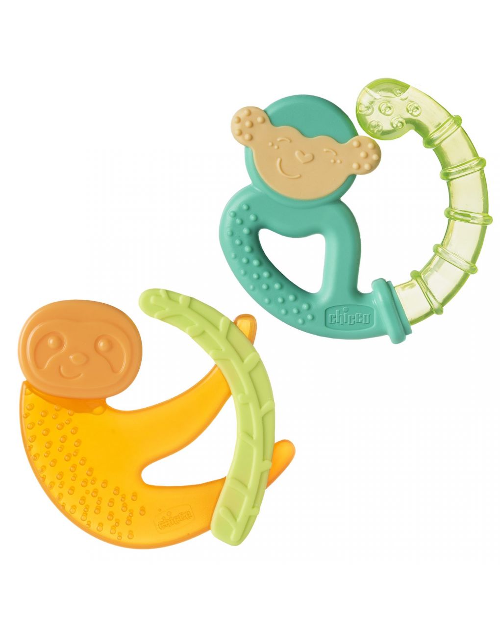 Chicco - anel de dentição de macaco fresco e preguiça 4m+ - Chicco