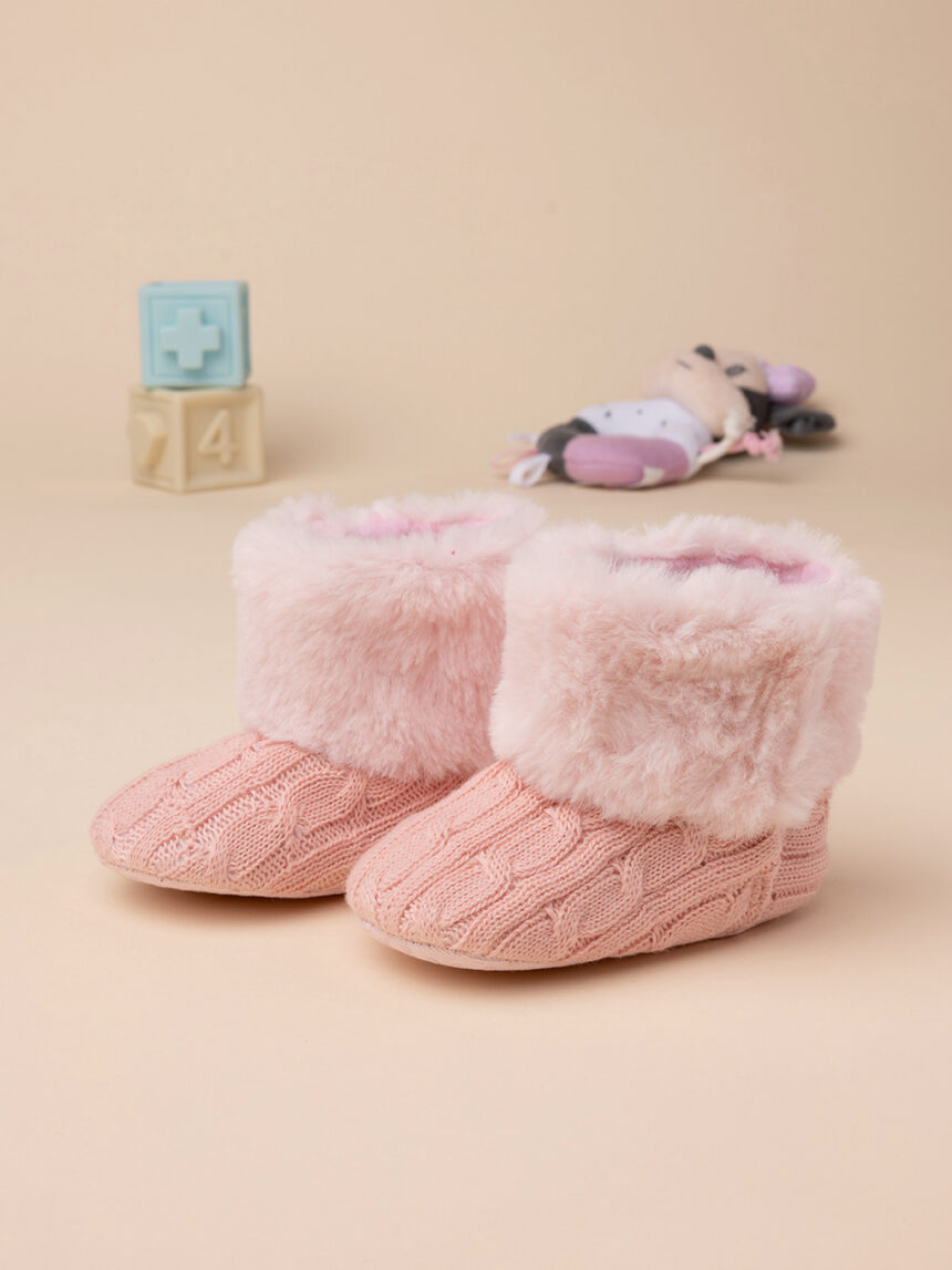 Botas de tornozelo rosa bebé - Prénatal