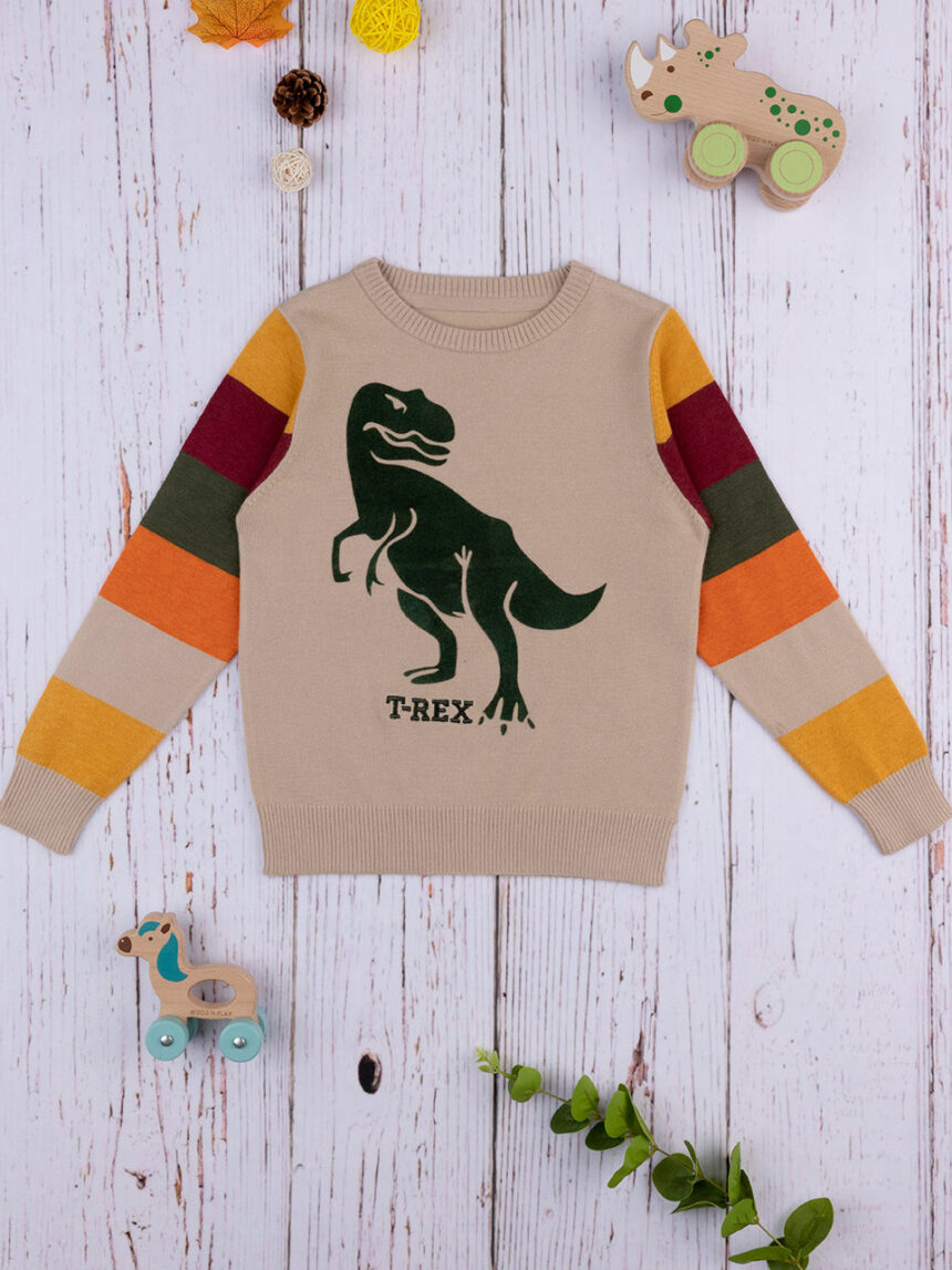 Camisola de tricot "t-rex" para crianças - Prénatal