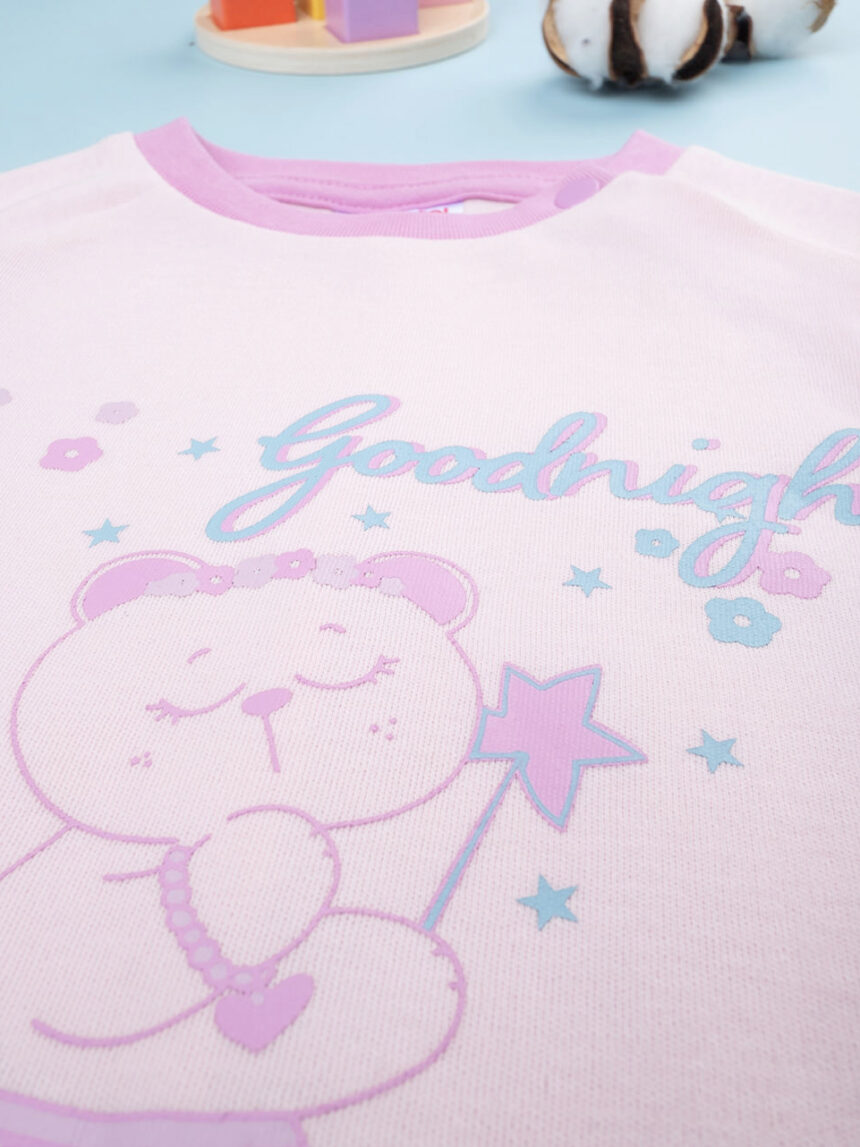 Pijama cor-de-rosa 'goodnight' de menina - Prénatal