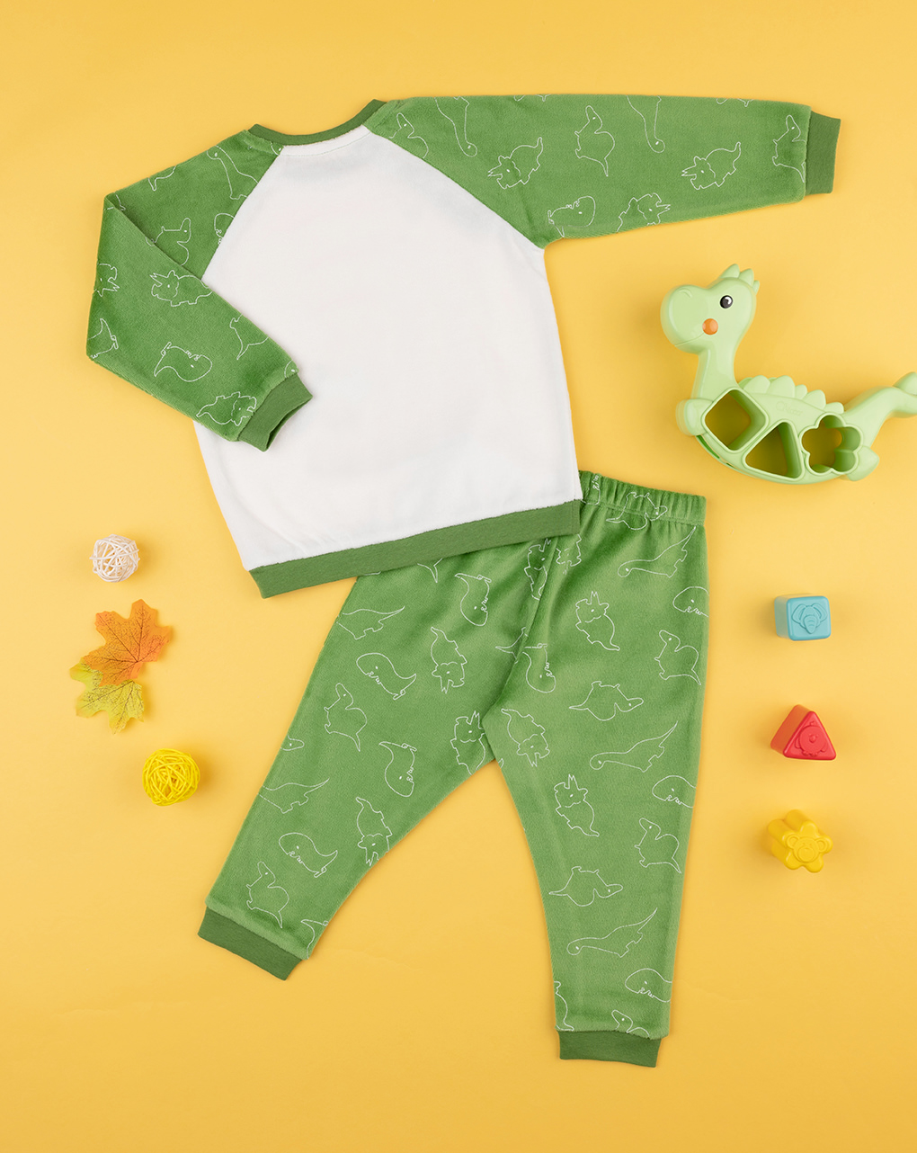 Pijama de chenille para bebé "dinossauros - Prénatal