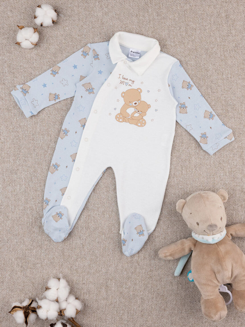 Fato de dormir bicolor 'teddy' para bebé - Prénatal