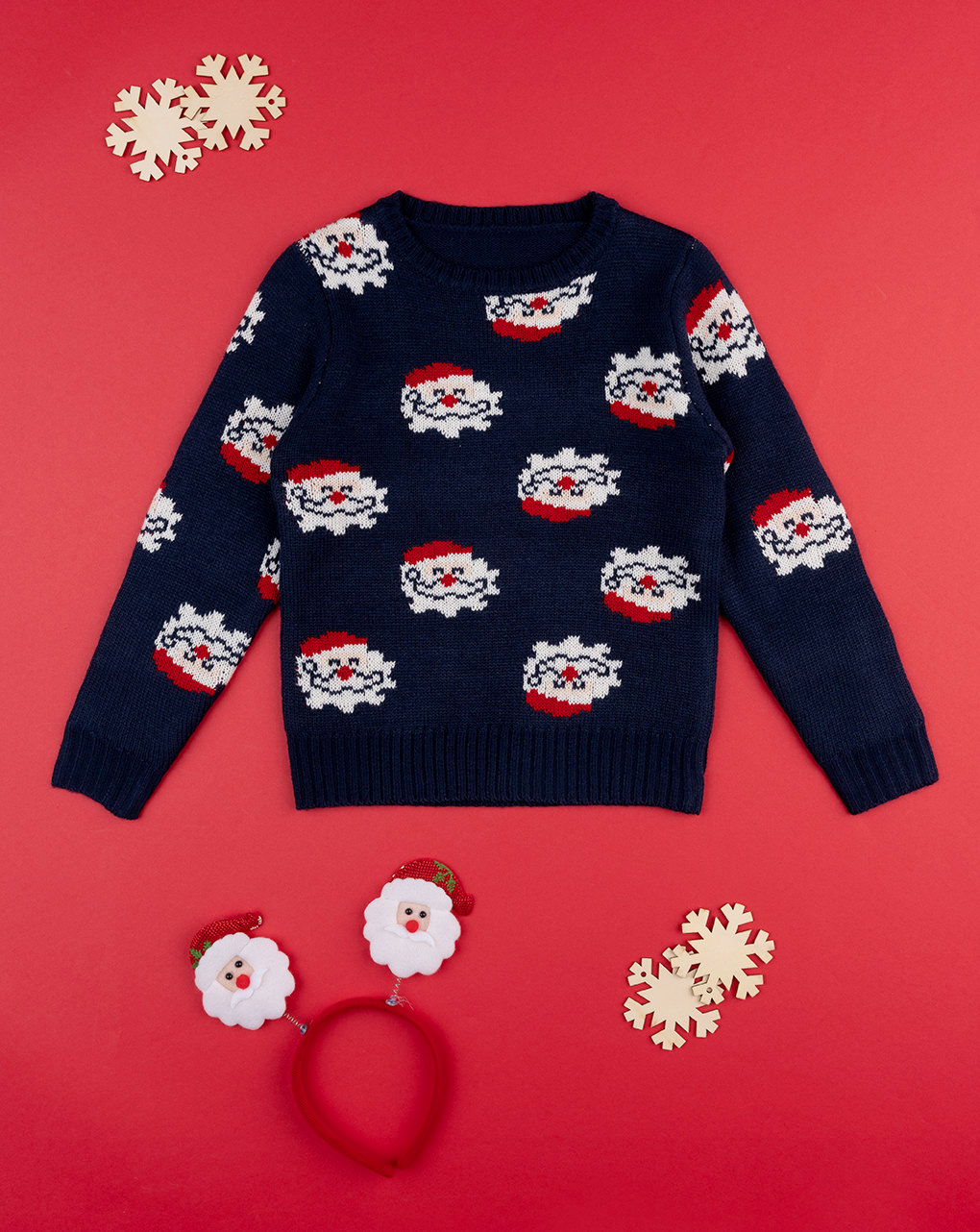 Camisola "pai natal" de tricot para crianças - Prénatal