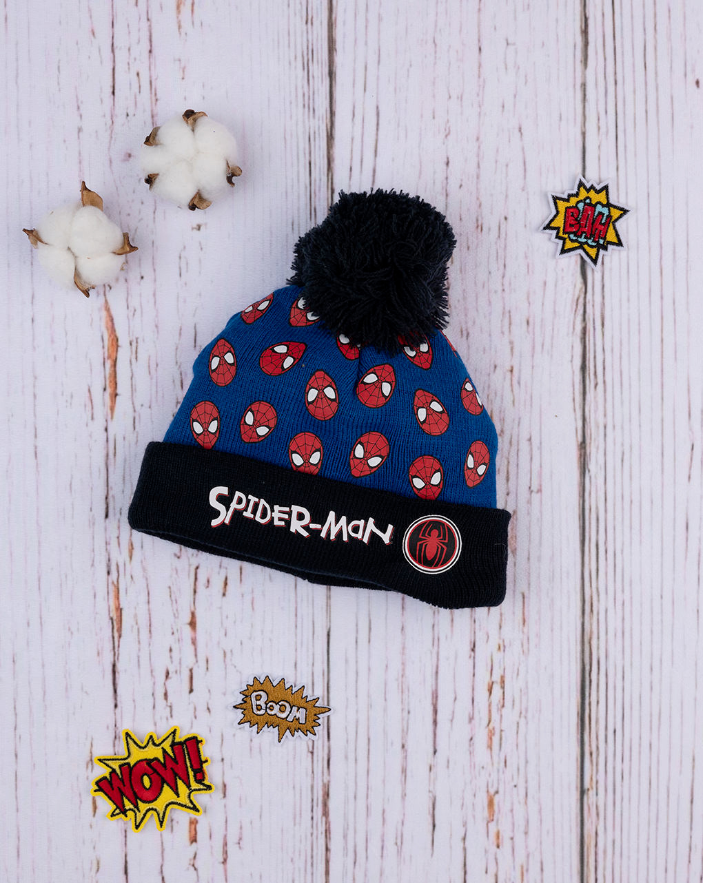 Chapéu de tricô 'homem-aranha' para bebé - Prénatal