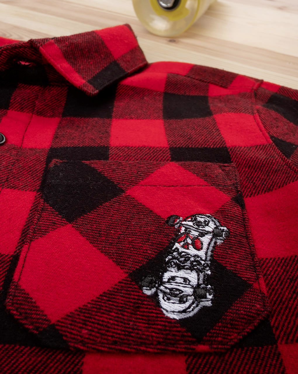 Camisa xadrez vermelha e preta - Prénatal