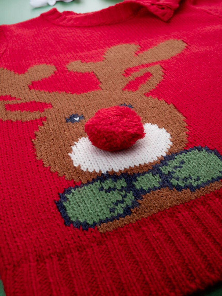 Camisola "renna" de tricot para crianças - Prénatal