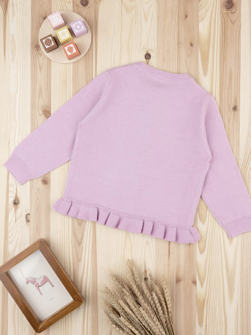 Cardigan tricot girl lilla - Prénatal