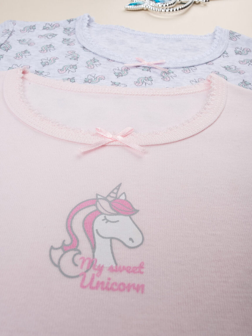 Pack 2 t-shirt girl "unicorni" - Prénatal