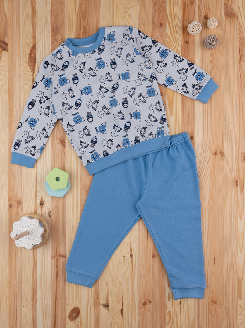 Pijama cinzento/azul de rapaz - Prénatal