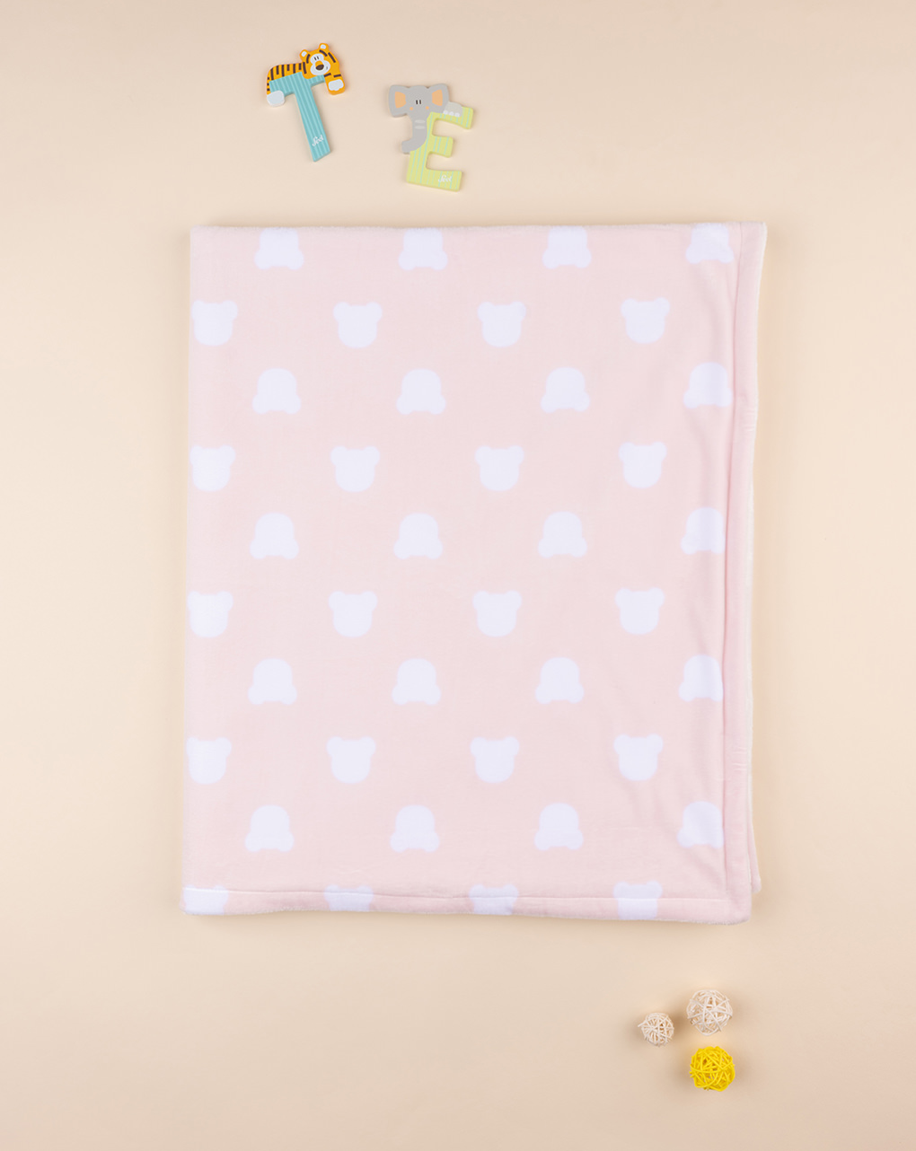 Manta de cama de lã rosa para bebé - Prénatal