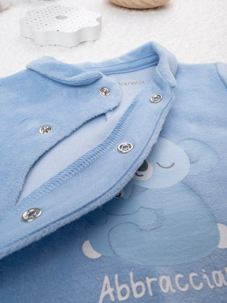 Fato de dormir de chenille azul bebé - Prénatal
