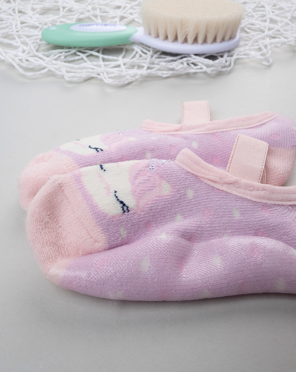 Bailarina de tecido para bebé rosa/lilás - Prénatal
