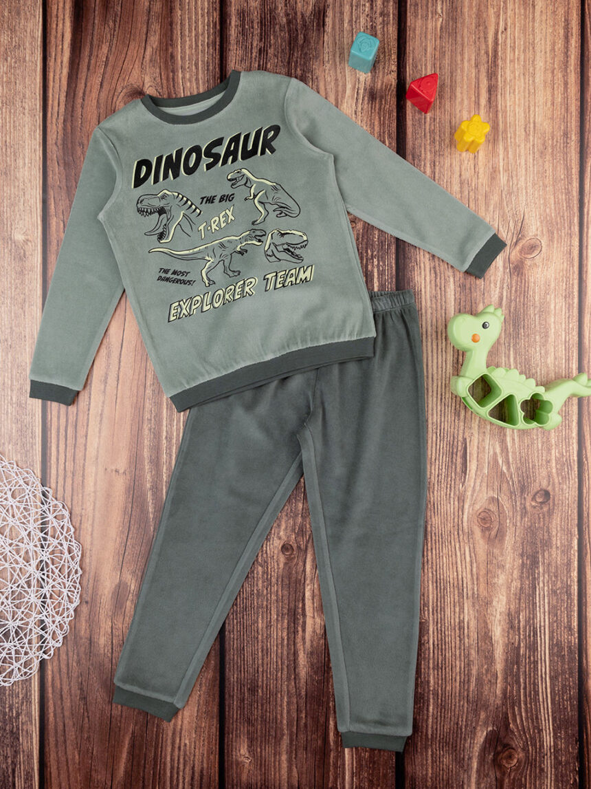 Pijama de chenille para bebé "dinossauro - Prénatal