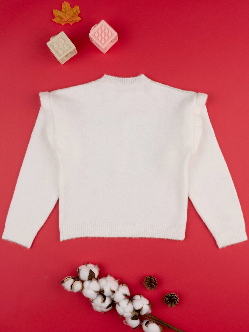 Camisola de tricot creme de menina - Prénatal