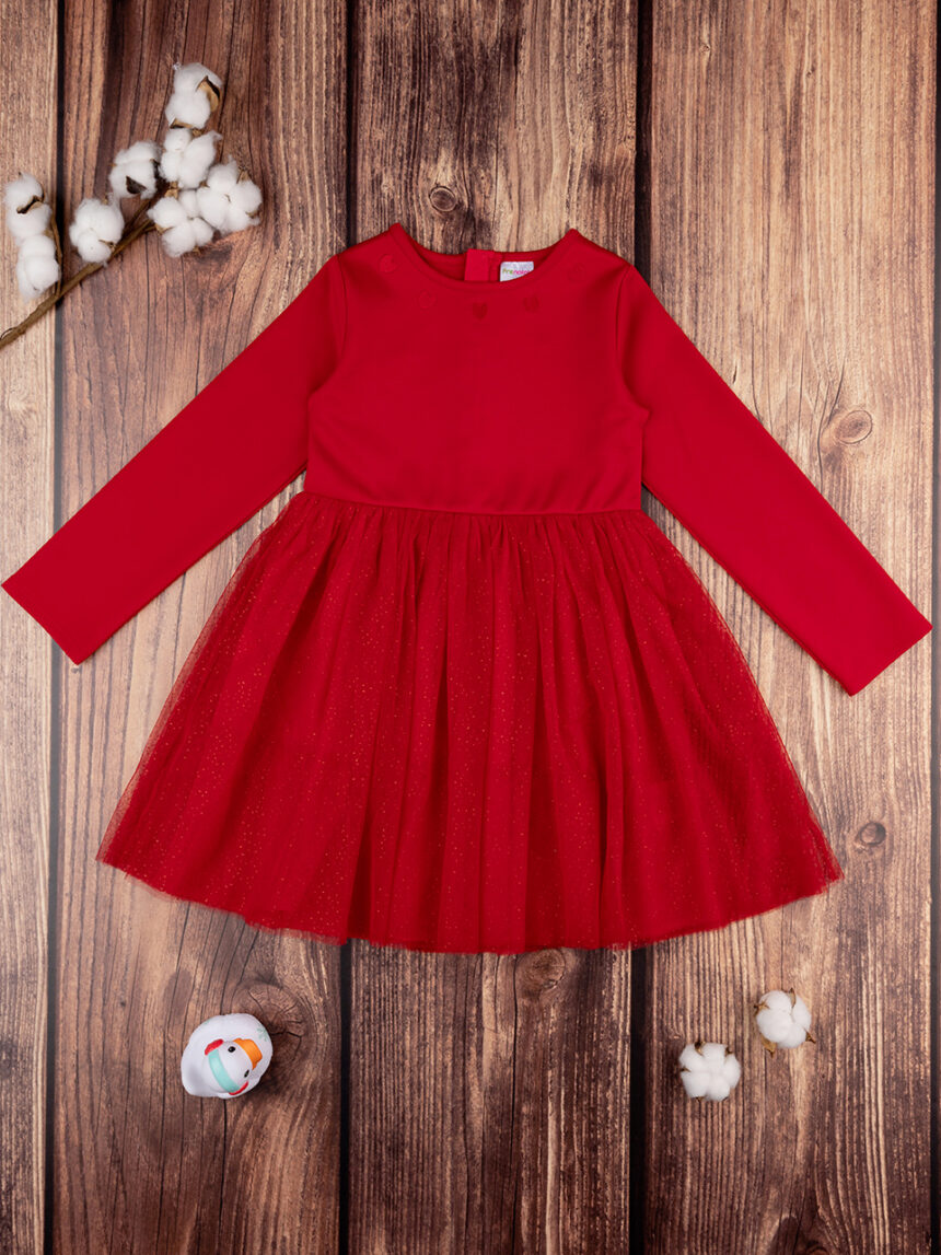 Vestido de tule vermelho para bebé - Prénatal