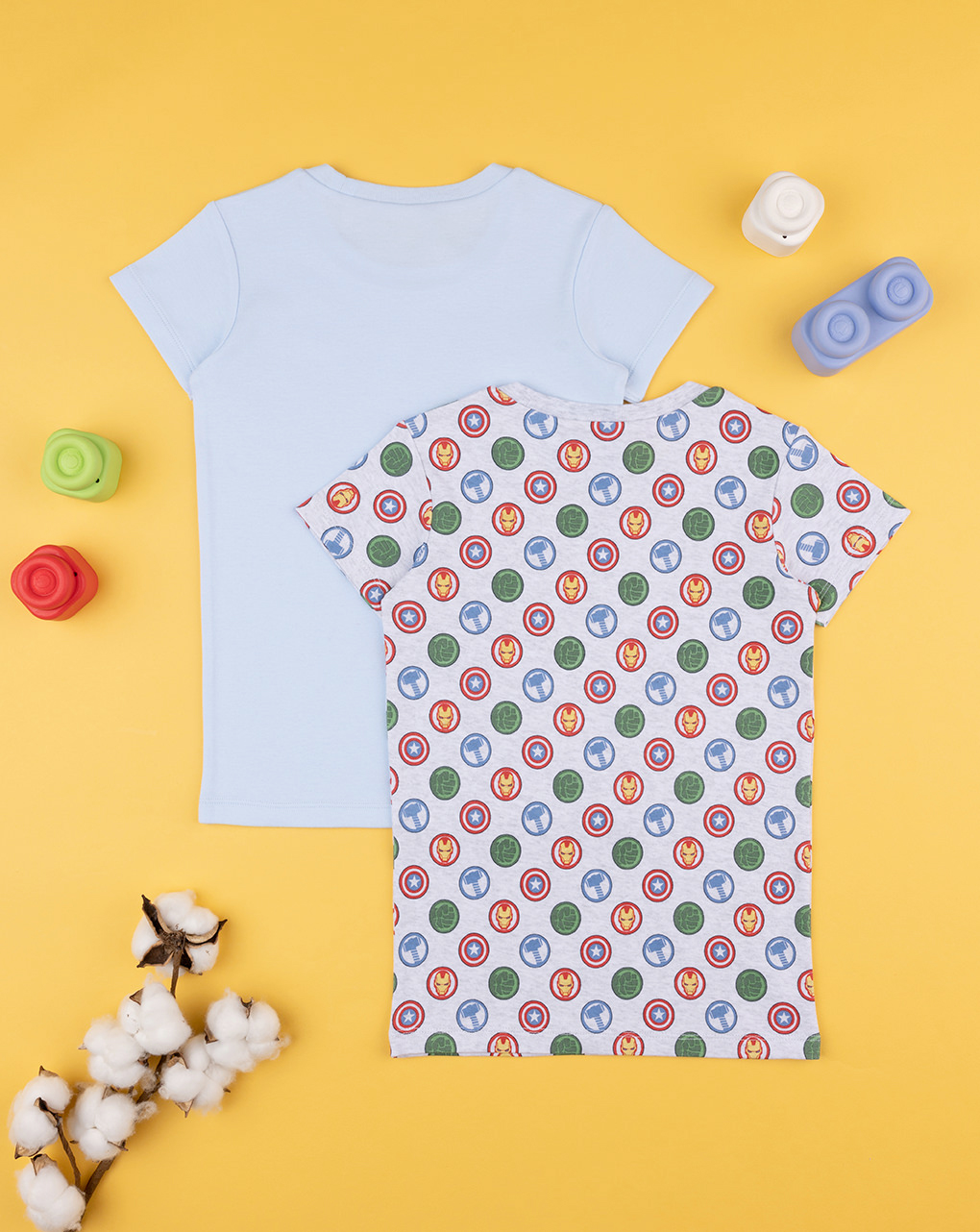 Pacote 2 t-shirt bimbo "avangers - Prénatal