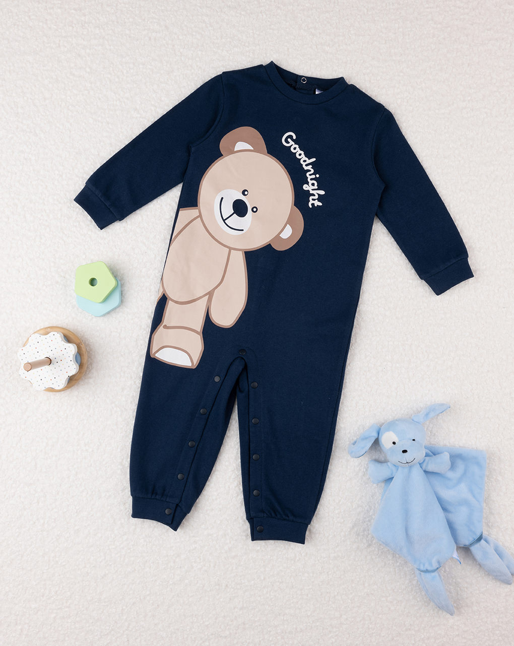 Pijama 'teddy' azul bebé - Prénatal