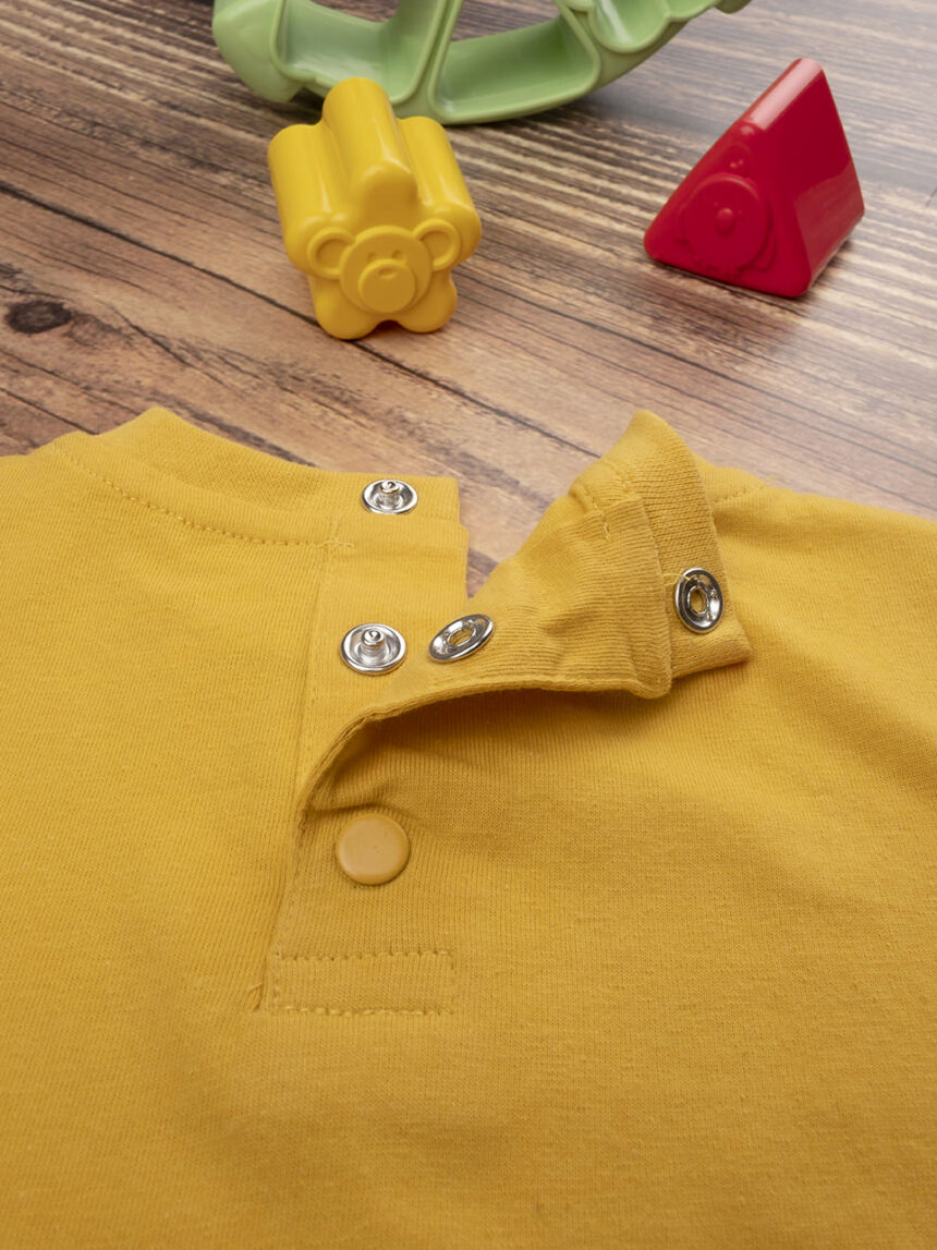 T-shirt amarela 'dinossauros' para crianças - Prénatal