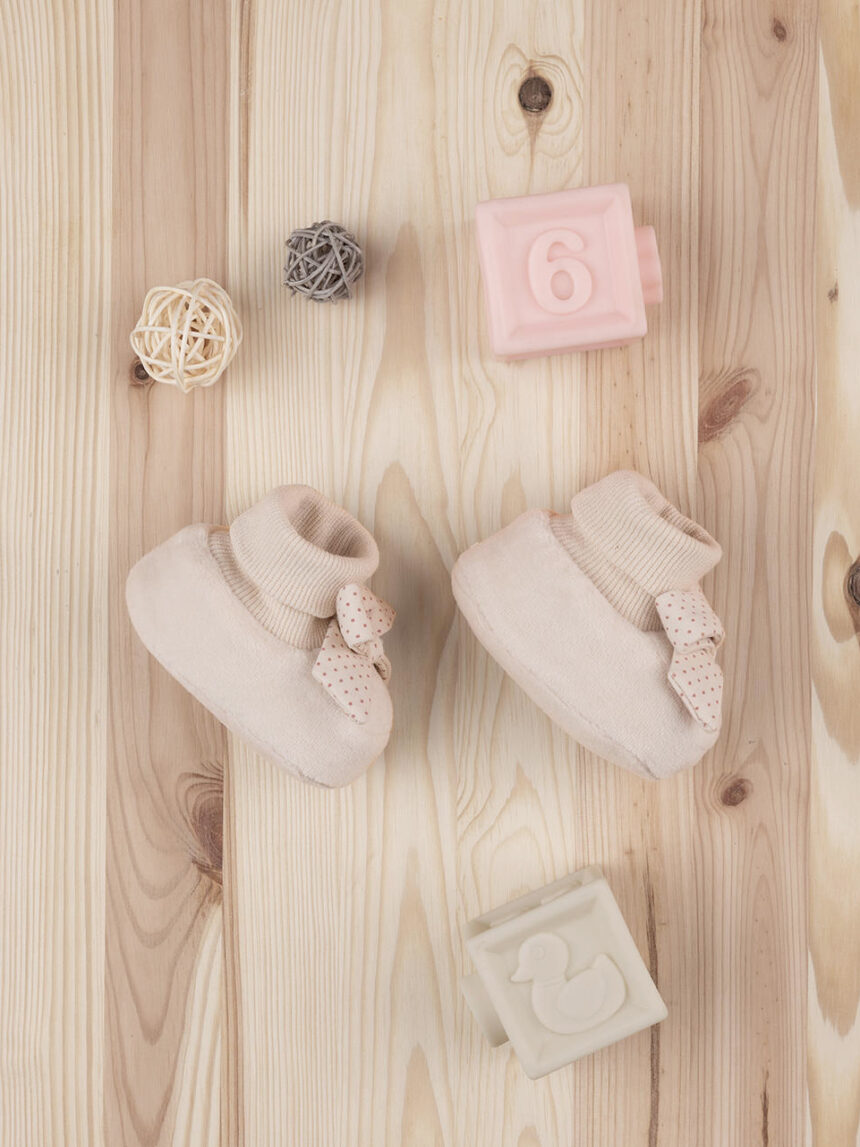 Sapatos de algodão orgânico chenille para bebé - Prénatal