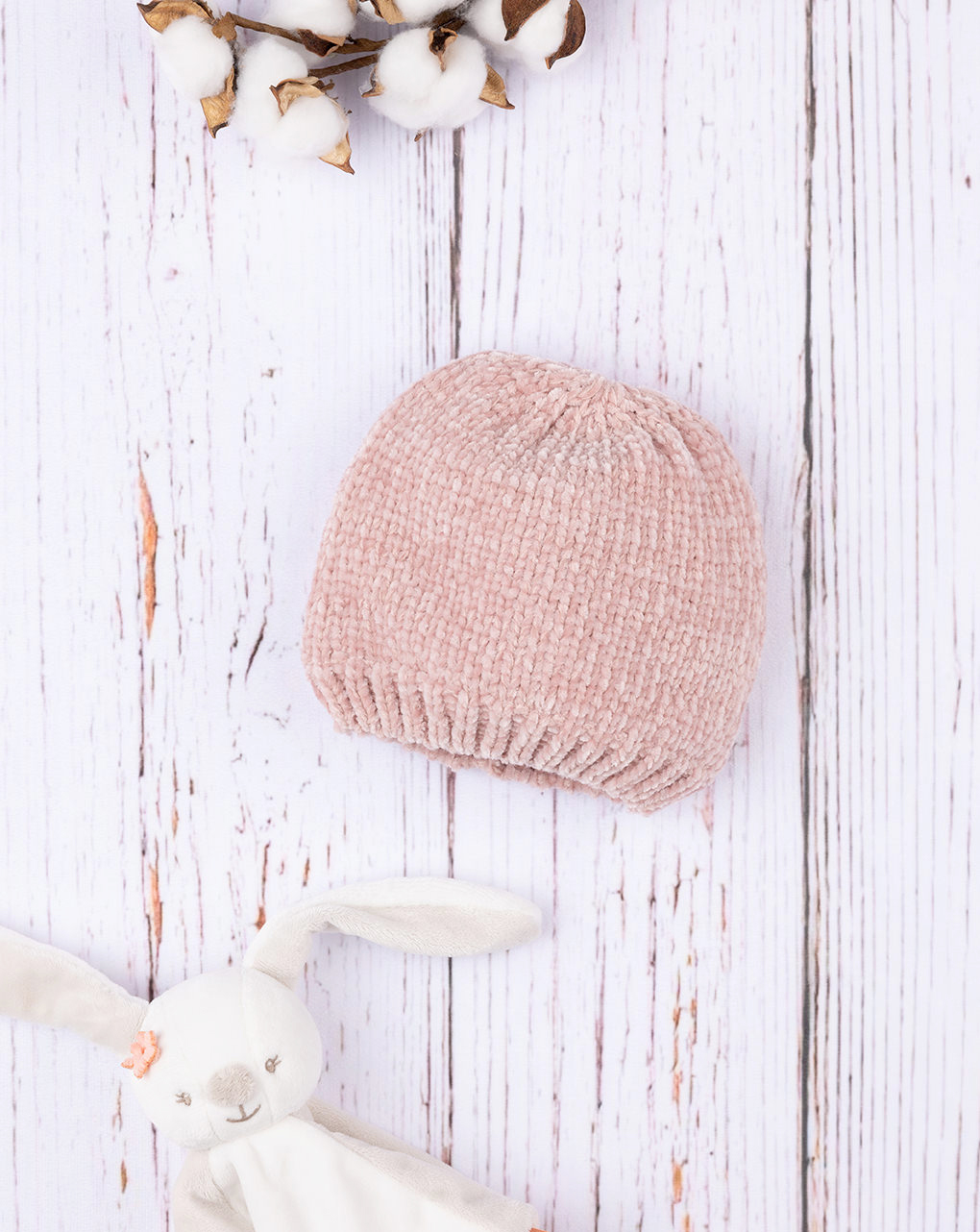 Chapéu de chenille rosa para bebé - Prénatal