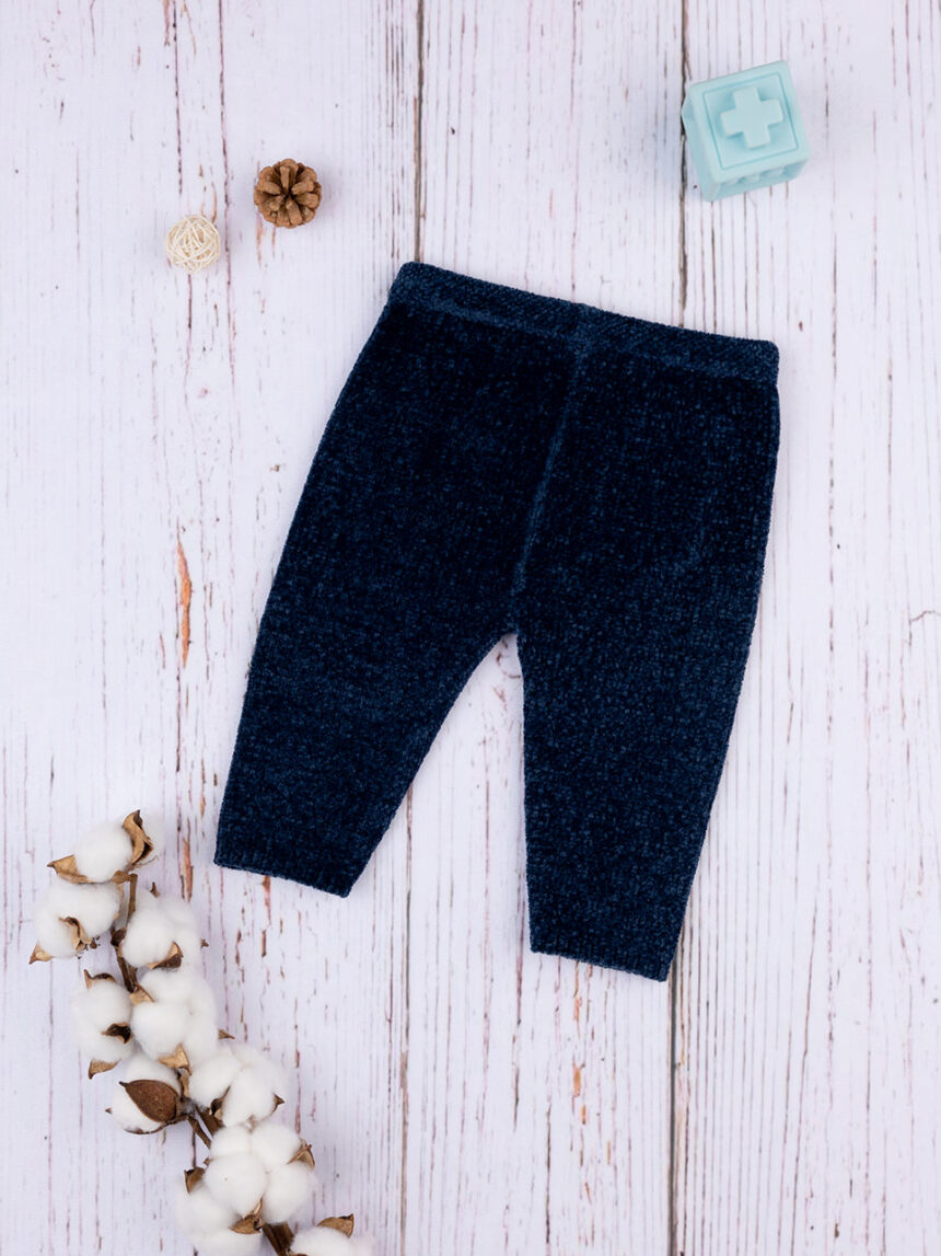 Calças de tricot azul bebé - Prénatal