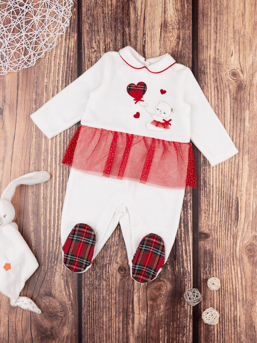 Fato de dormir bicolor para menina com tule - Prénatal