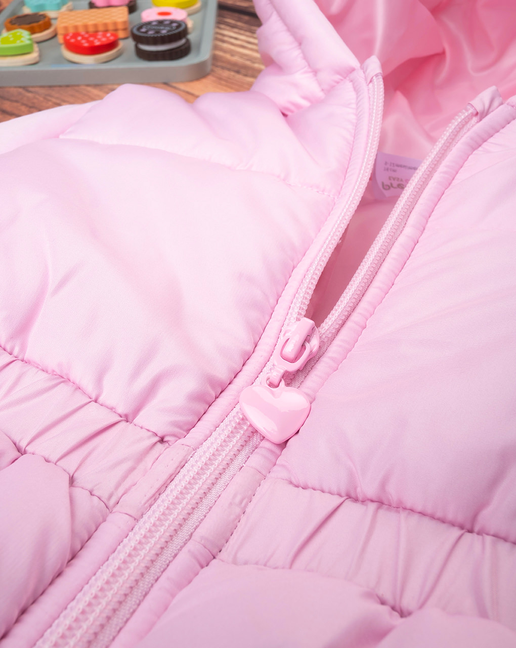 Casaco de menina acolchoado rosa - Prénatal