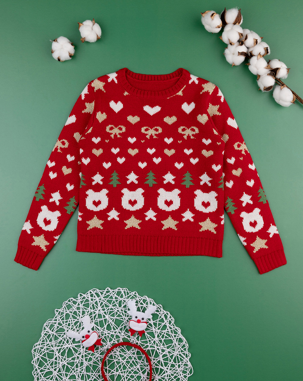Camisola de tricot de natal para raparigas - Prénatal
