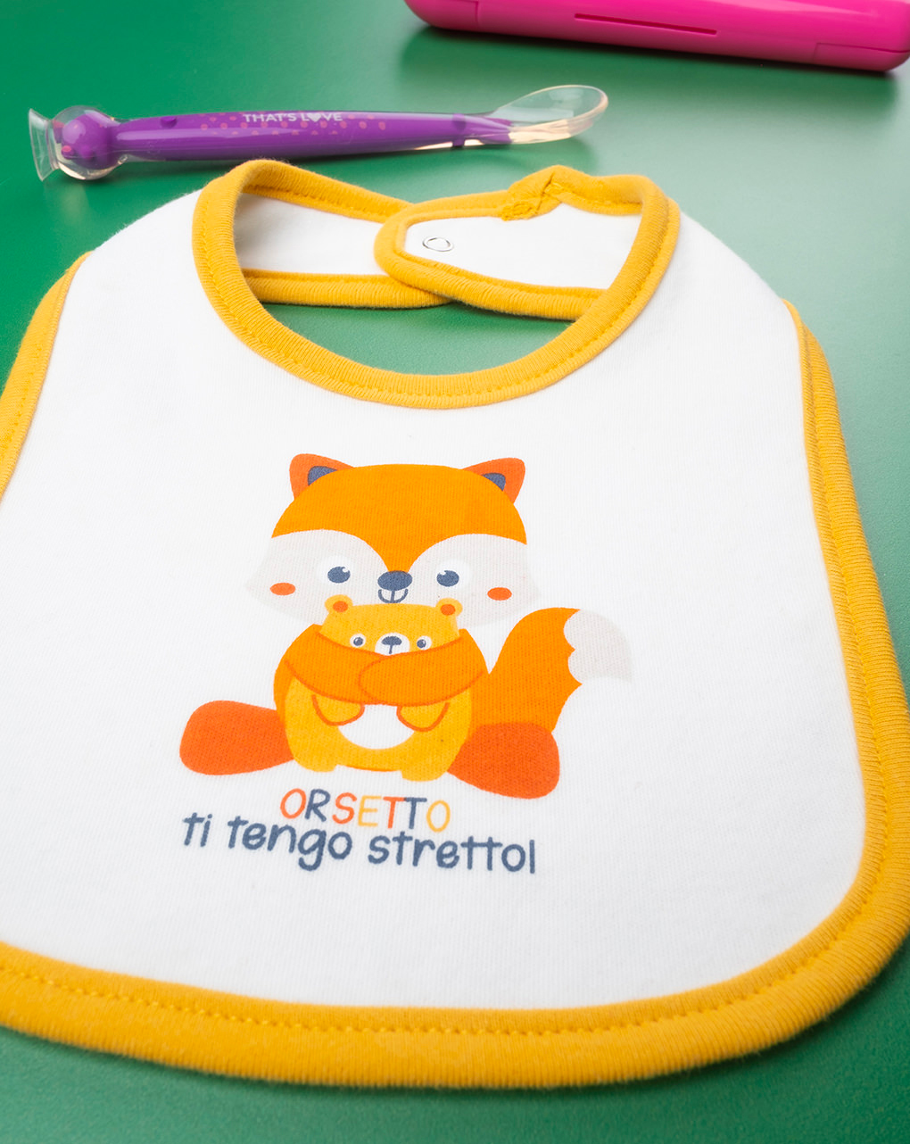Baby bibe animal amarelo - Prénatal