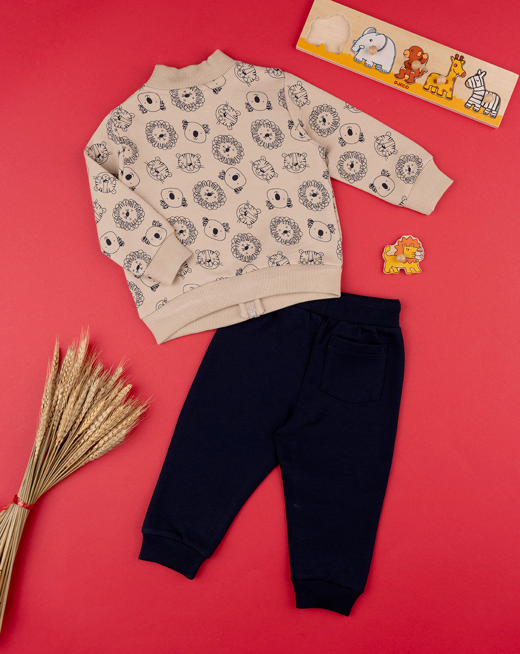 Roupa de corrida para bebés bege e preto - Prénatal
