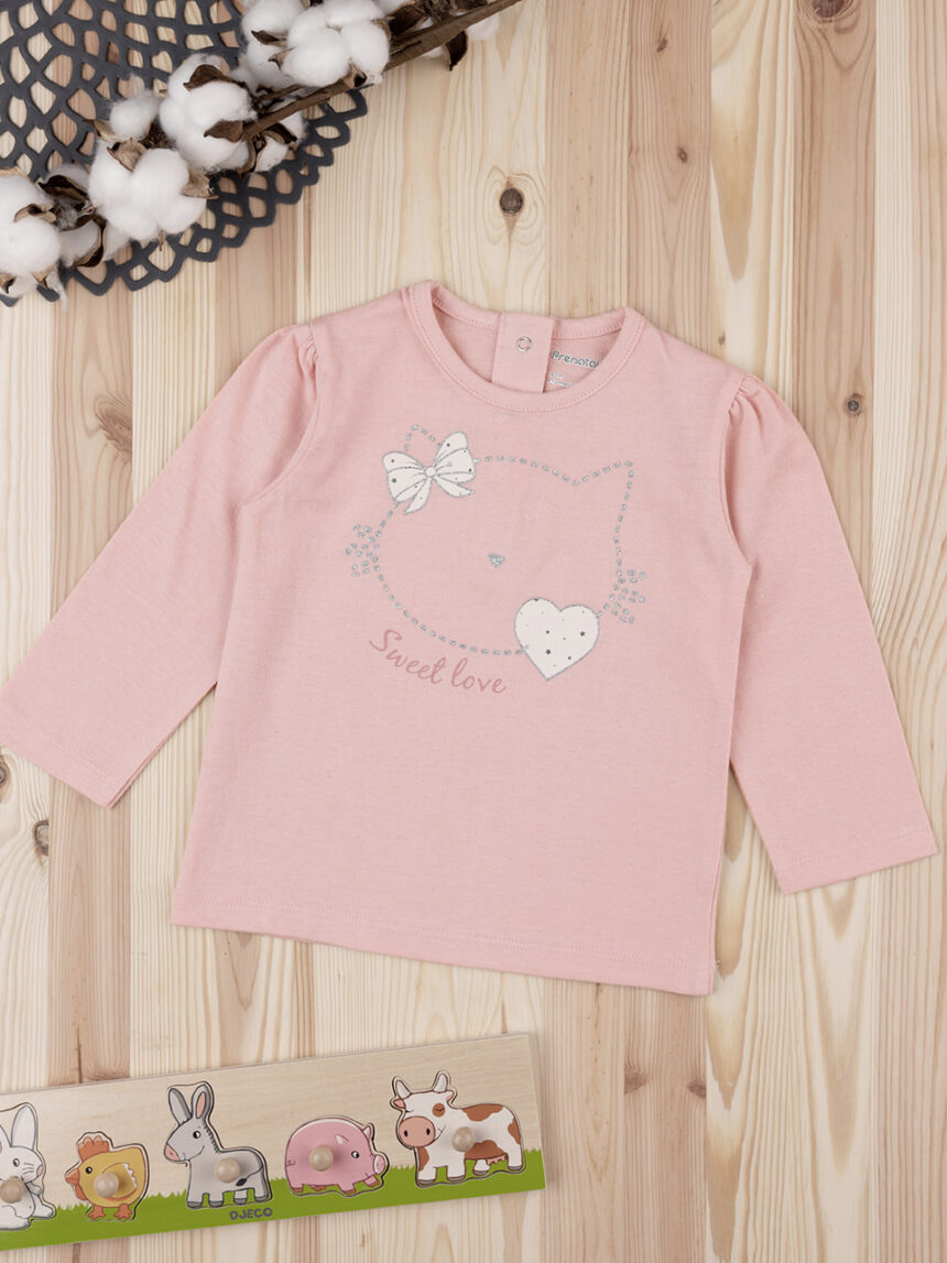 T-shirt girl rosa "doce amor" - Prénatal