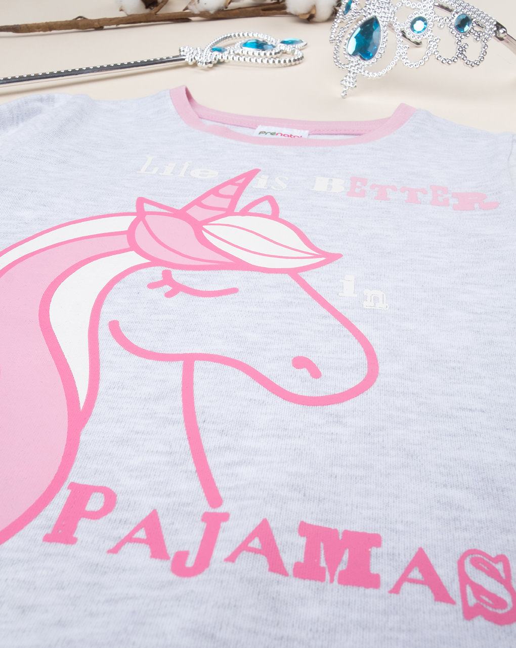 Pijama 'unicórnio' rosa de menina - Prénatal