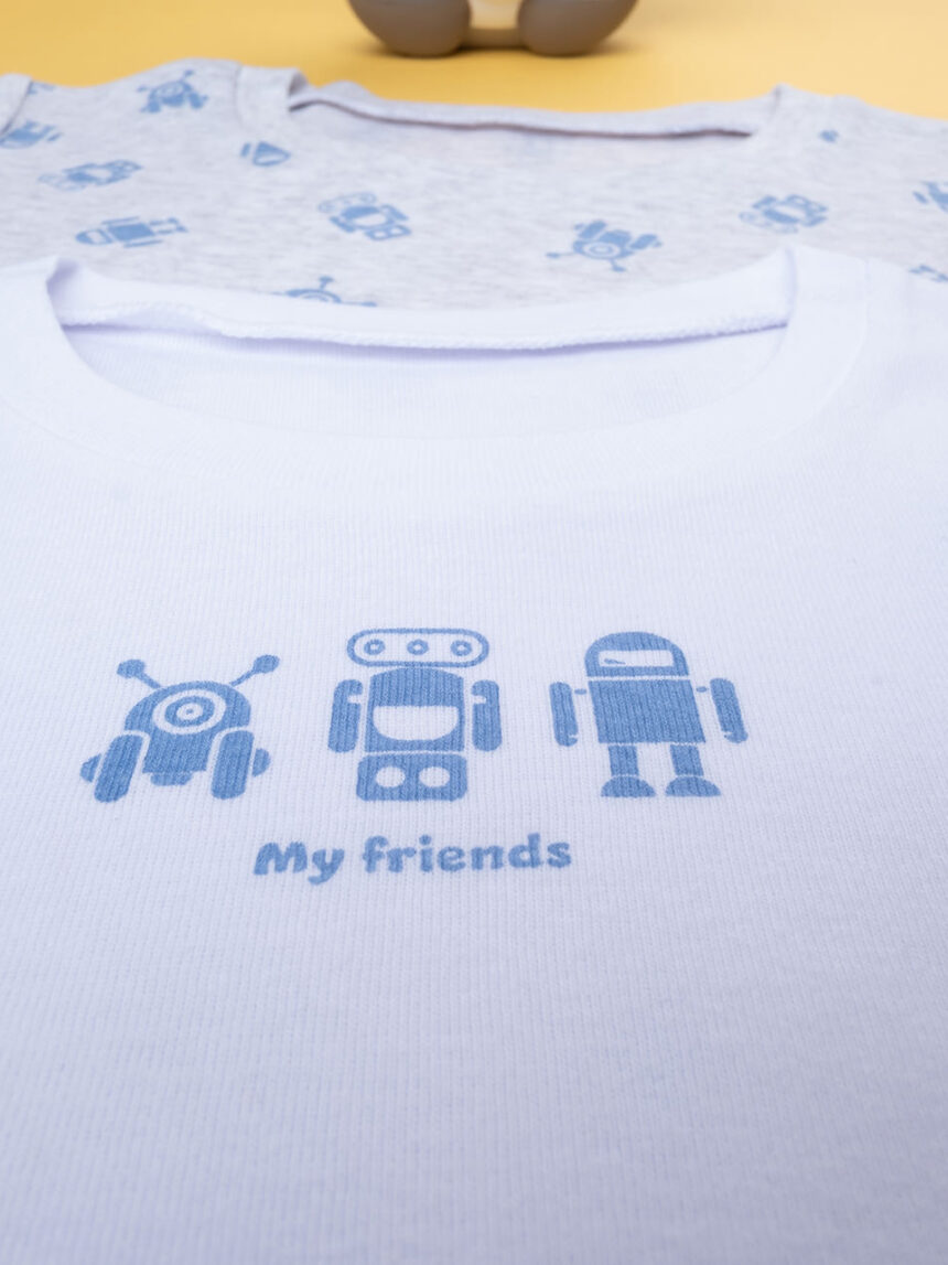 Embalar 2 t-shirt de tempo rapaz "robô". - Prénatal