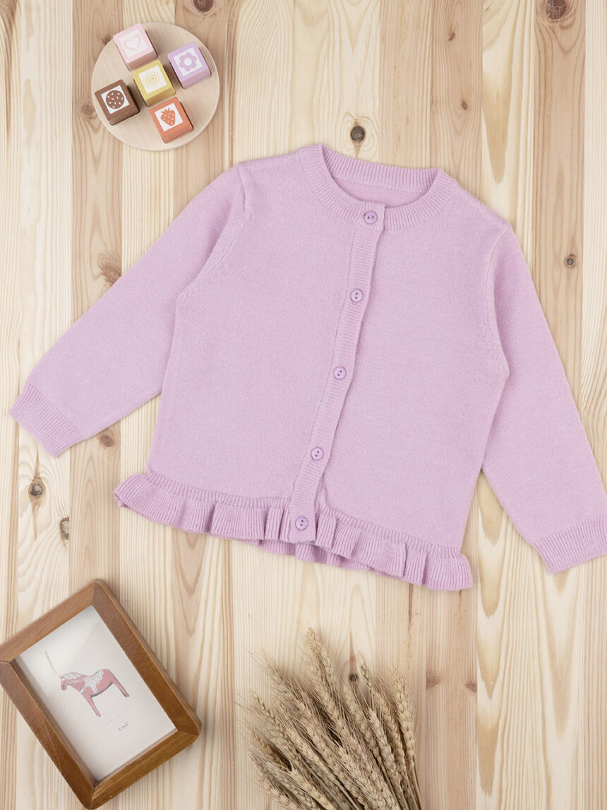 Cardigan tricot girl lilla - Prénatal